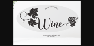 Wine Font Poster 1