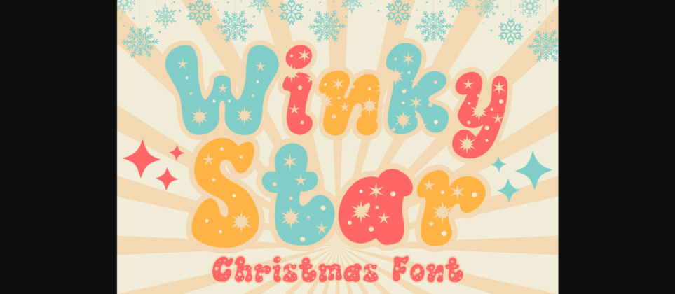 Winky Star Font Poster 3