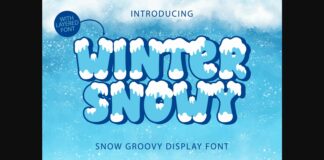 Winter Snowy Font Poster 1