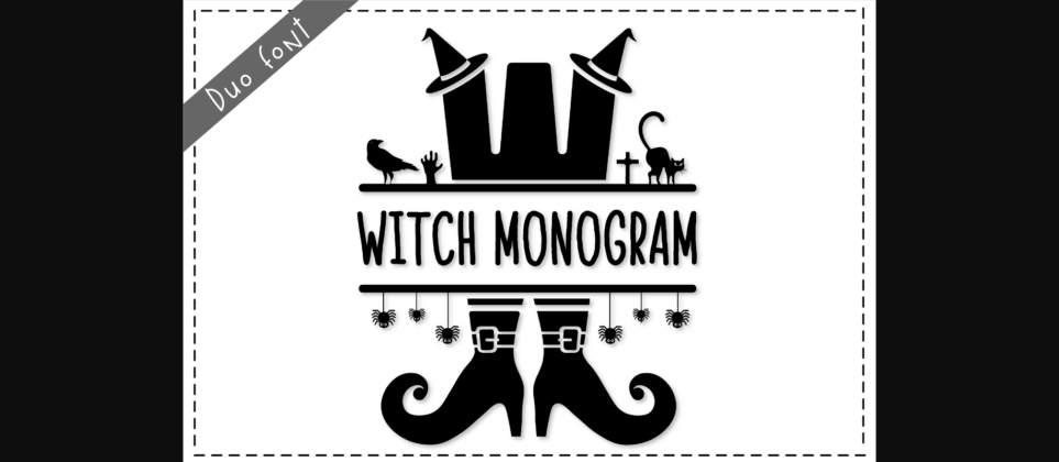 Witch Monogram Font Poster 3