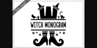 Witch Monogram Font Poster 1