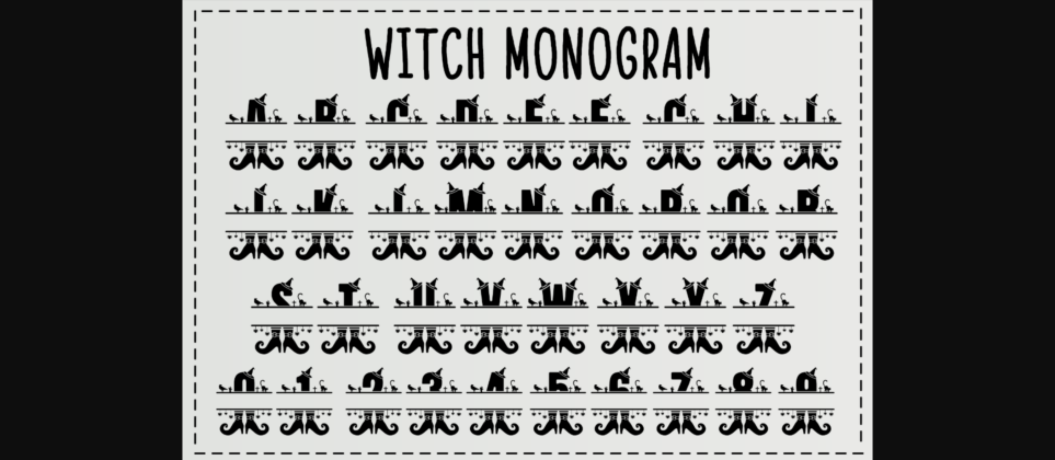 Witch Monogram Font Poster 7