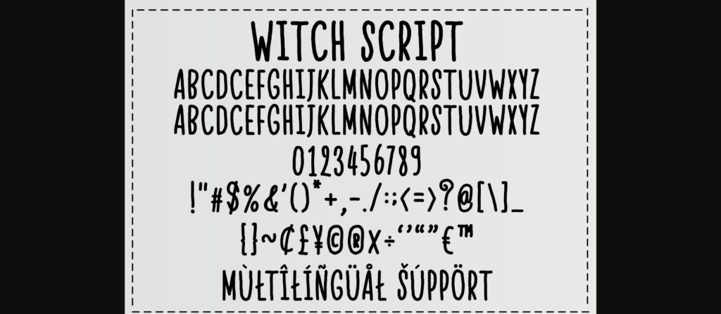 Witch Monogram Font Poster 8