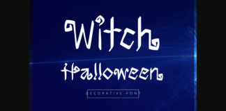 Witch Halloween Font Poster 1