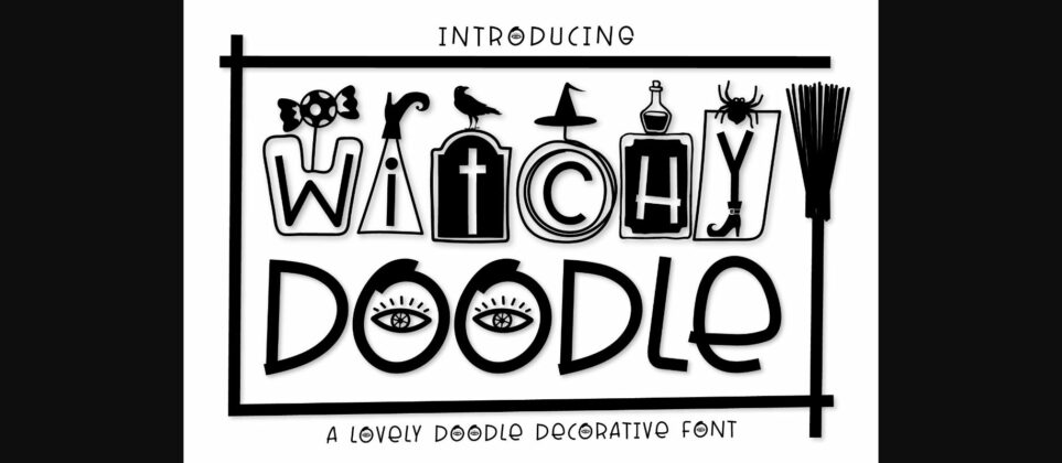 Witchy Doodle Font Poster 3