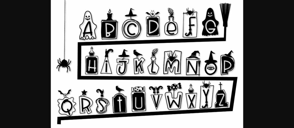 Witchy Doodle Font Poster 4