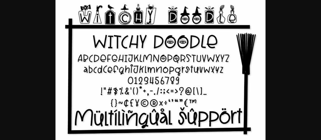 Witchy Doodle Font Poster 6