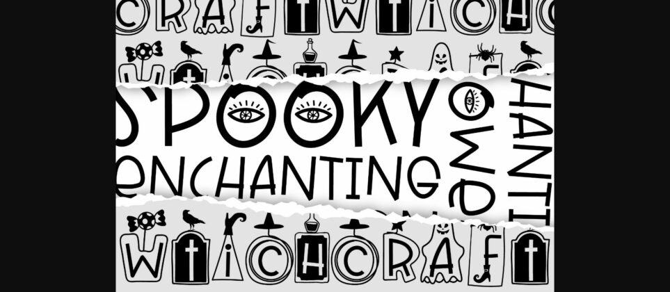 Witchy Doodle Font Poster 9