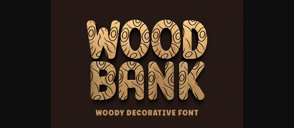 Wood Bank Font Poster 3