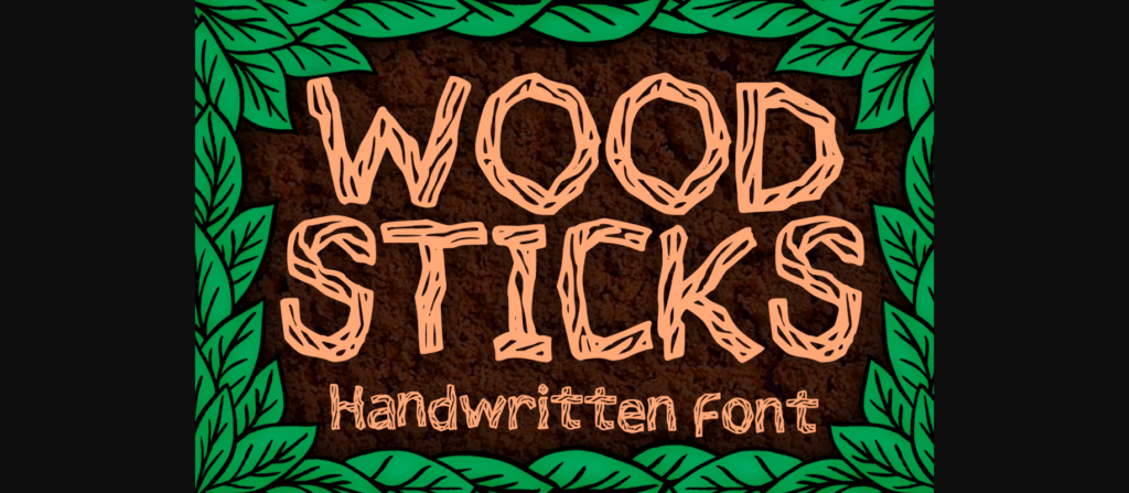 Wood Sticks Font Poster 3