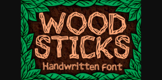 Wood Sticks Font Poster 1