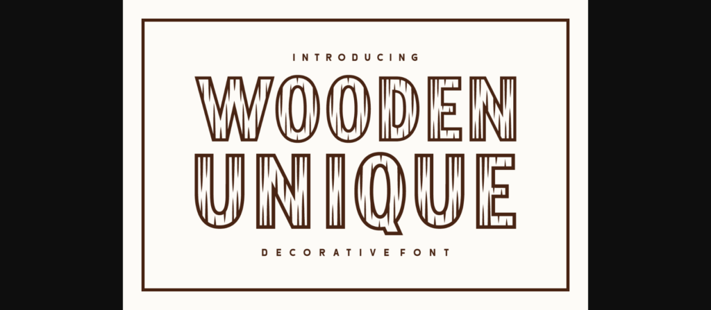 Wooden Unique Font Poster 3