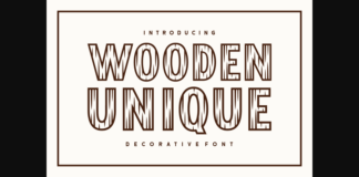 Wooden Unique Font Poster 1