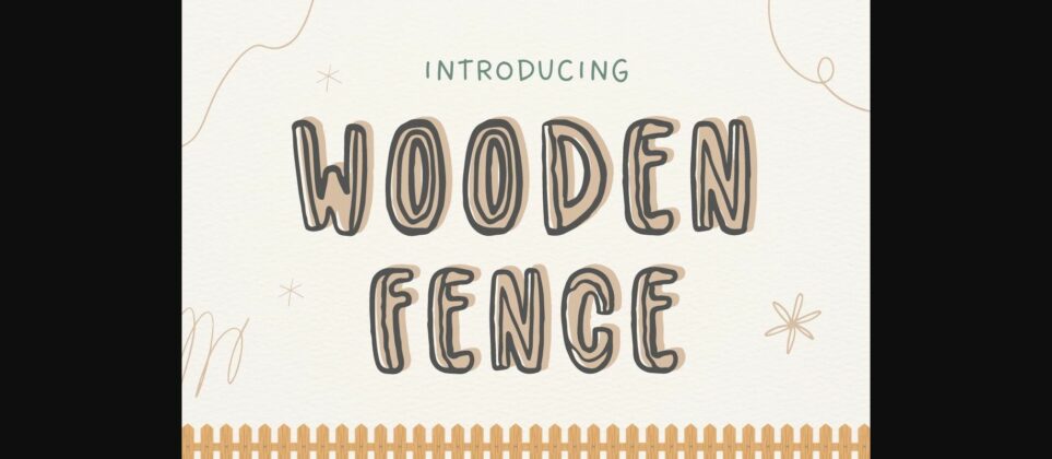 Wooden and Fence Font Poster 3