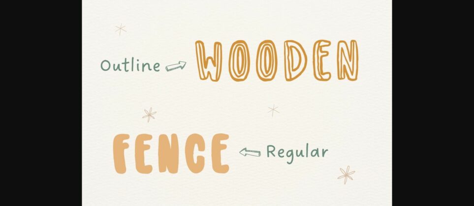 Wooden and Fence Font Poster 4