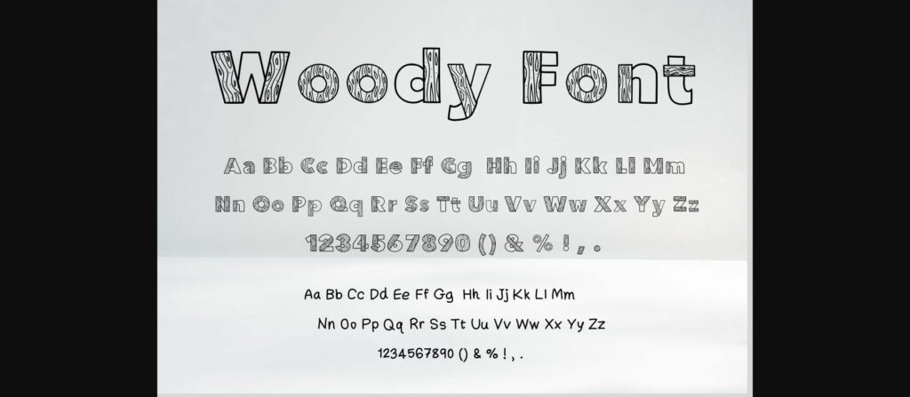 Woody Font Poster 3