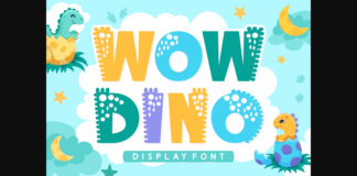 Wow Dino Font Poster 1