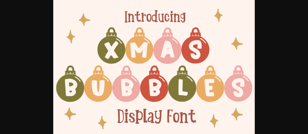 Xmas Bubbles Font Poster 3