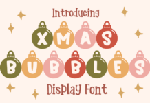 Xmas Bubbles Font Poster 1