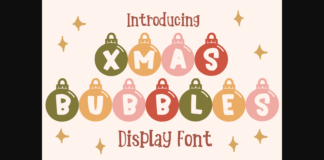 Xmas Bubbles Font Poster 1