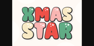 Xmas Star Font Poster 1