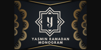 Yasmin Ramadan Monogram Font Poster 1