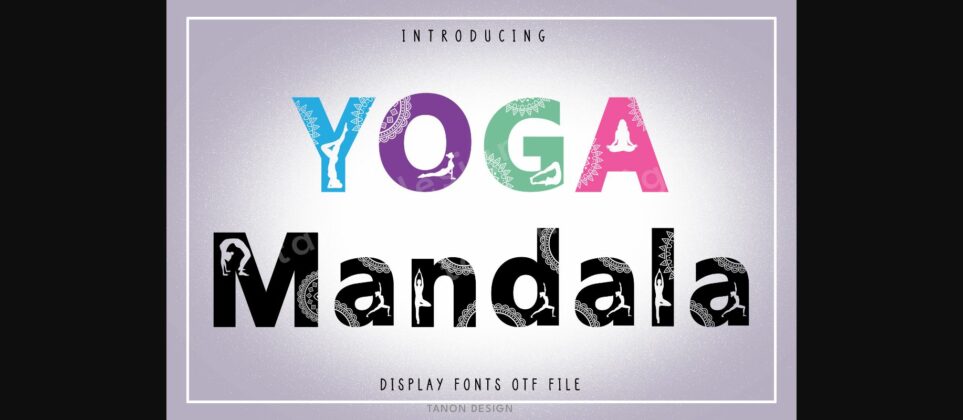 Yoga Mandala Font Poster 3