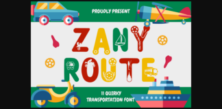 Zany Route Font Poster 1