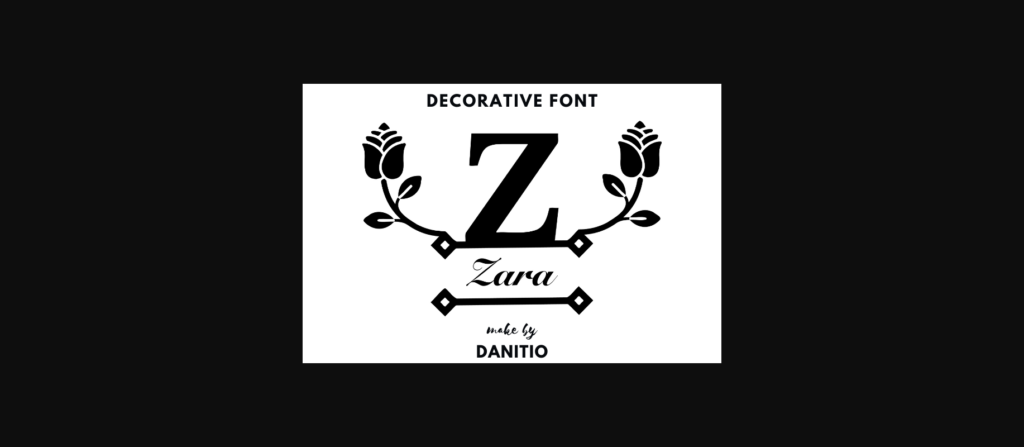 Zara Monogram Font Poster 3