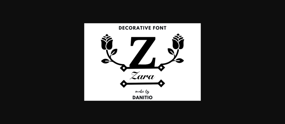 Zara Monogram Font Poster 3