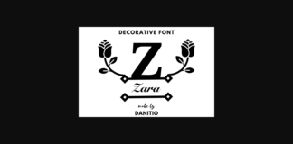 Zara Monogram Font Poster 1