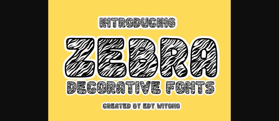 Zebra Font Poster 3