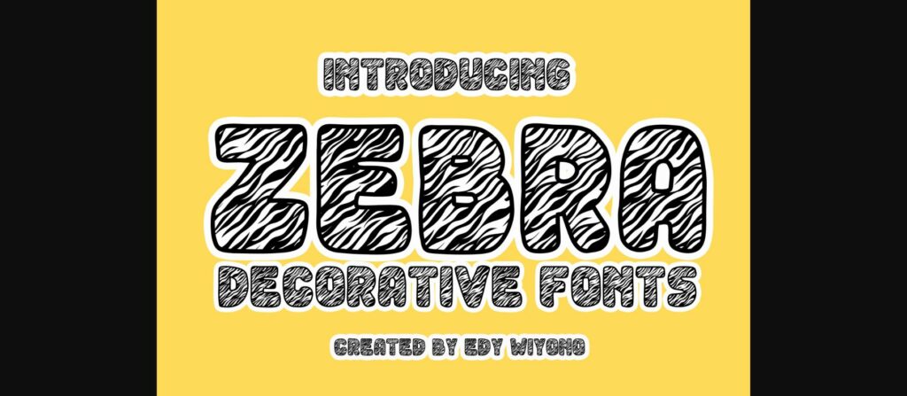 Zebra Font Poster 1