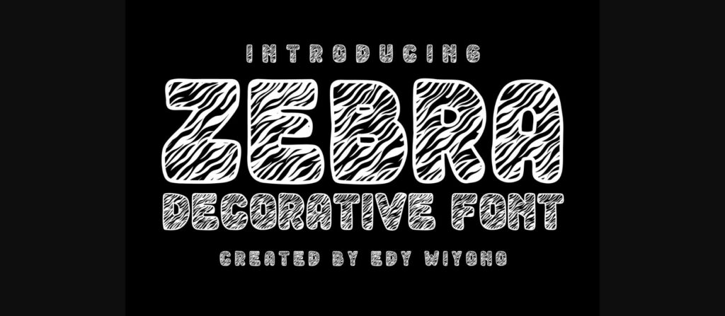 Zebra Font Poster 4