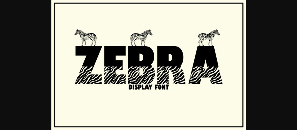 Zebra Font Poster 3