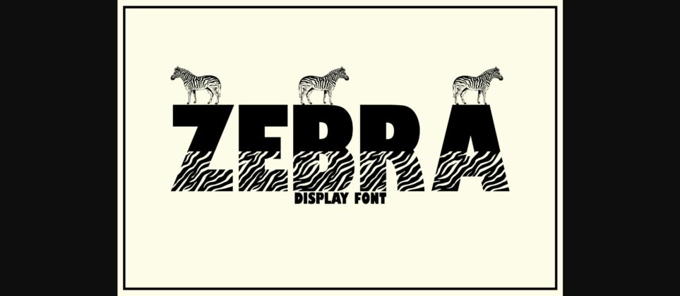 Zebra Font Poster 1