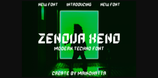 Zenova Xeno Font Poster 1