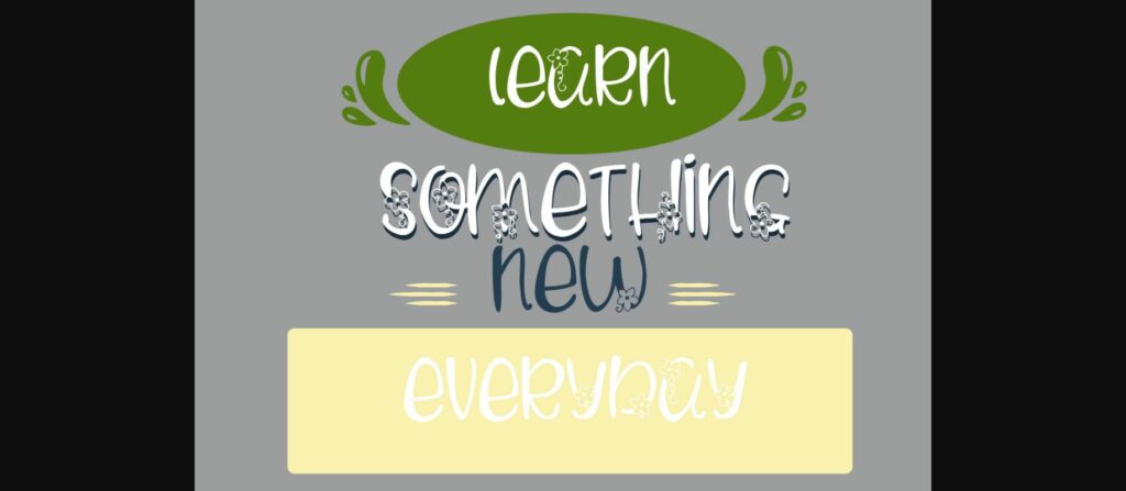 Zucchini Blossoms Font Poster 8