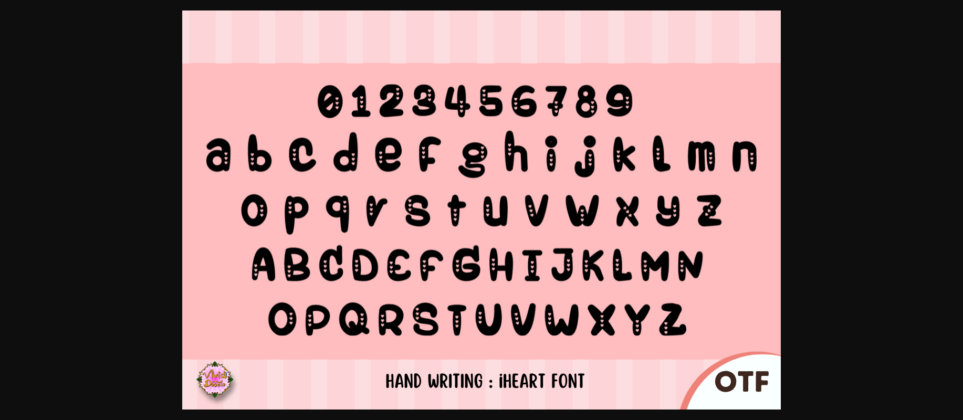 Iheart Font Poster 4