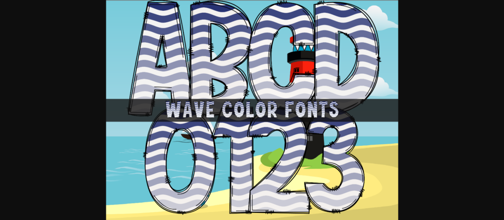 Wave Font Poster 3