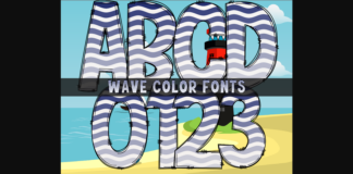 Wave Font Poster 1