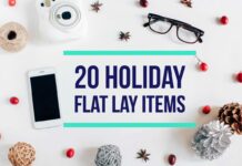20 Holiday Flat Lay Items Poster 1