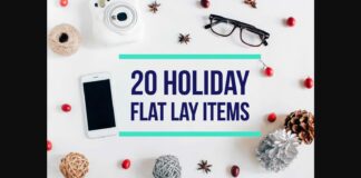 20 Holiday Flat Lay Items Poster 1