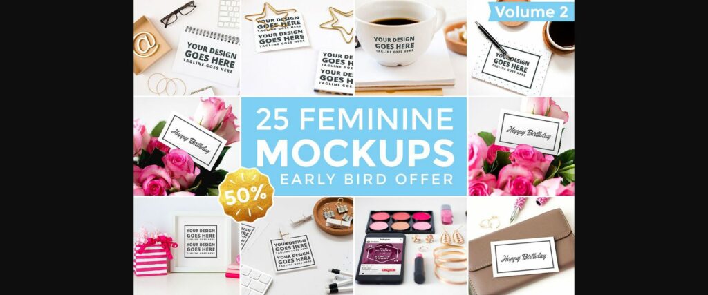 25 Feminine Mockups Poster 1