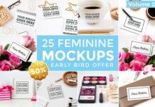 25 Feminine Mockups Poster 1