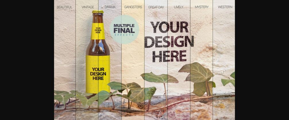 30 Beer Mockups in Formentera Poster 7