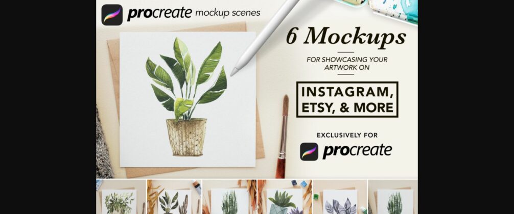 6 Procreate Artwork Mockups Poster 1