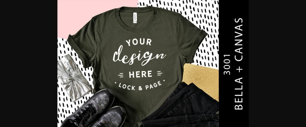 Army Bella Canvas 3001 T Shirt Mockup Poster 1