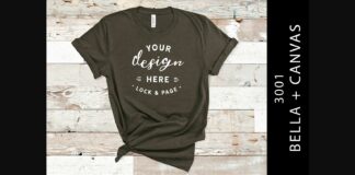 Army Bella Canvas 3001 T Shirt Mockup Poster 1