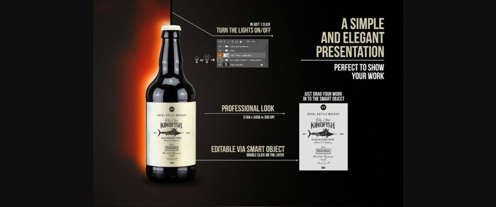 Artisan Beer Bottle Mockup Poster 7